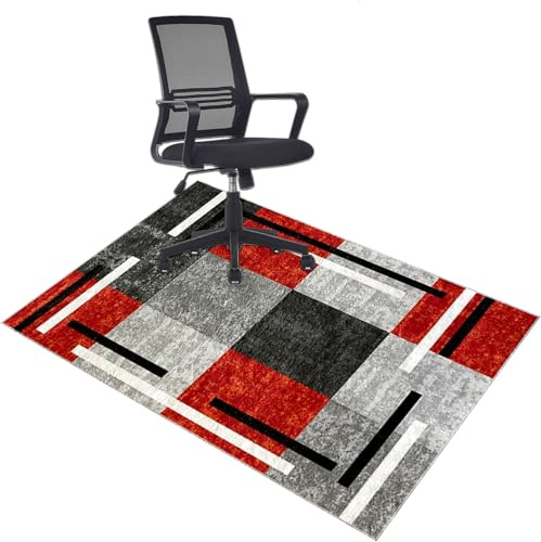 Alfombrilla Protectora Suelo para Silla Oficina Alfombra Silla Gaming Antideslizante Resistente los Arañazos Protección Suelo Silla Ruedas Rectangular para Suelos Duros Laminado Parqué 60 x 70 cm