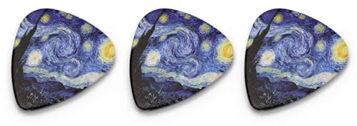 3 Stück Dreieckige Gitarrenplektren Plektrum Set Geeignet für Anfänger Profis Akustik Elektro Bass Akustische E-Gitarre Plektrum Plektrum