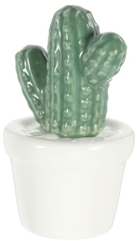 NUOBESTY Ornamento Cactus in Ceramica Galvanizzata Dorato Decorazione per Armadietto e Casa Artigianato Decorativo Nordico Elemento d'Arredo Resistente e Pratico