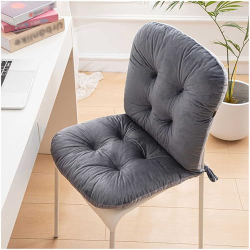 Soft Thickened Low Back Chair Cushions – 1/2 Piece Set for Garden Chairs Upholstered Seat Pads with Straps Comfortable Cushions for Outdoor & Indoor Use