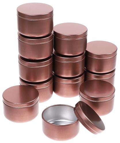 MOTHNUR 12 Stück Aluminium Kerzendosen 50ml Leere Kleine Kerzengläser mit Deckel Lebensmittelecht Dicht Verschließbar für Reisen und Camping