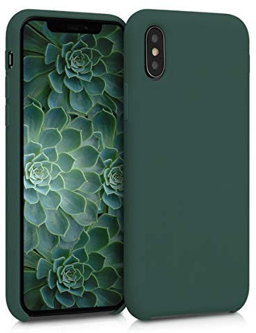 kwmobile Housse Compatible avec Apple iPhone XS Coque - Housse de téléphone Protection Souple en TPU Silicone - Vert Mousse