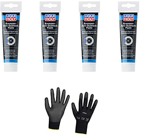 Iloda 4xOriginal Liqui Moly 100g Bremsen-Anti-Quietsch-Paste 3077 Schutzhandschuhe