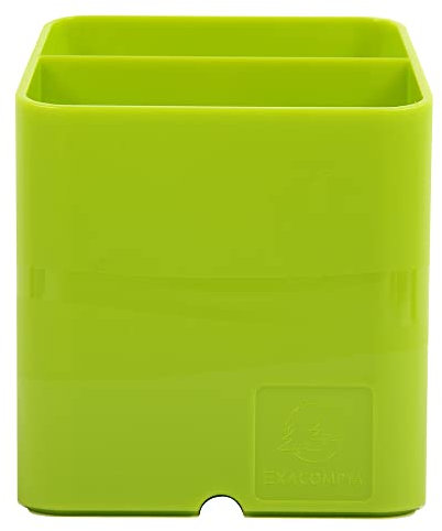 Exacompta - 67425D – 1 Stiftehalter PEN-CUBE Magnetisch – 2 Fächer – Stifthalter – für Whiteboard, Kühlschrank – Ideal für Büro, Zuhause, Schule – Farbe Limette