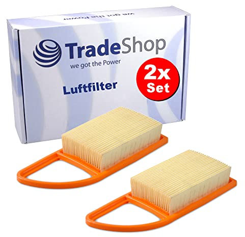 2 x Trade-Shop Replacement Air Filter 13.3 x 8.4 x 3.2 cm Orange for Stihl BR500 BR550 BR600 BR600 Magnum Leaf Blower Backpack Blower Leaf Vacuum