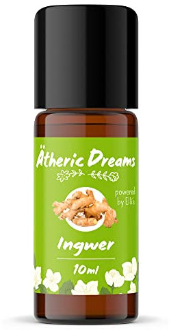 Ätheric Dreams | Ingwer | Reines ätherisches Öl | 100% Naturrein für Aromatherapie, Massage & mehr | Für Duft Diffusor, Badezusätze & Co | 10ml