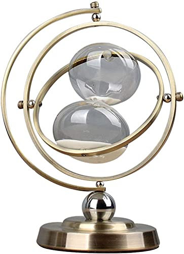 BOSUGE, Globe Sanduhr Vintage Metall Sanduhr Timer 15/30 Minuten for Klassenzimmer Spiel Home Office Dekoration Zeitmanagement Assistent ( Color : - , Size : 30 Minutes )