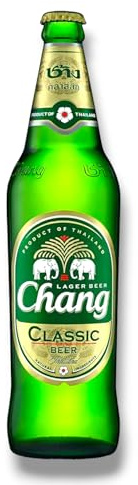 3 x Chang Classic Bigbottle 620 ml- Die Nr. 1 aus Thailand mit 5% Vol. - inkl. Original Haus der Biere Berlin Bierdeckel