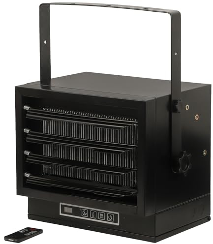 Electric Garage Heater,Digital Fan-Forced Ceiling Mount Shop Heater with Full-Function Remote, 240-Volt Hardwired Heater with 8-Hour Timer, Ideal for Workshop and Home Garage (7500, Watts)