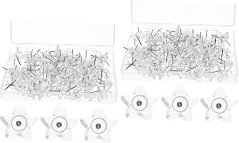 STOBOK 200 STK Reißzwecke Austauschbare Stecknadeln Herz- Kartenstecknadel Pinnwand- Whiteboard-zubehör Kartenzubehör Poster Heften Daumen Empfindlich Schmücken Metall Weiß Büro