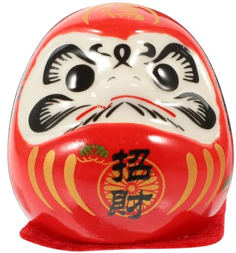 Amosfun Doll in Ceramica Giapponese Figurina Portafortuna Ornamento Da Tavolo Per Casa Ufficio Libreria E Comodino Souvenir Giappone 4.70 X 4.40 X 4.20 cm