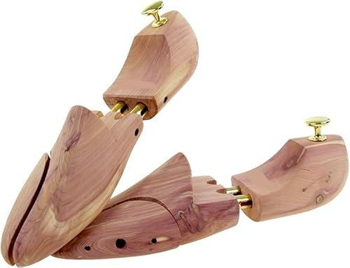 Générique Real Cedar Wood Shoe Trees for Men and Women with Double Springs, Optimal Fit and Ventilation, 1 Pair, Natural Cedar, 43/44, Natural Cedar Wood, 43-44