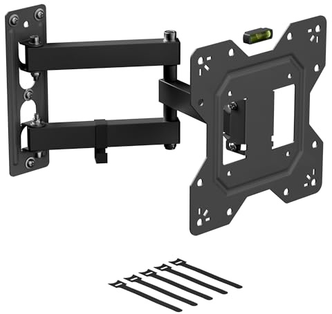 D-Line Supporto de Parete per TV da 23-50 Pollici, Full Motion, VESA 100x100 mm - 200x200 mm, supporta un peso di fino a 30 kg