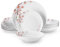 VEWEET ANNIE 18-teiliges Geschirrset 6 Personen, Modernes Porzellan Geschirr Set, Tafelservice Kombiservice mit je 6 Speiseteller, Dessertteller und Suppenteller, Teller Set 6 personen