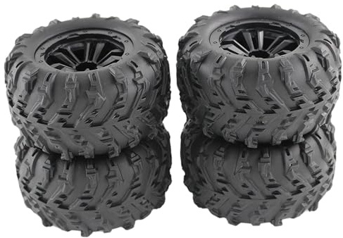 rockible 4 Pezzi Rc Pneumatici in Gomma da 87 Mm di Diametro, Ruote per Veicoli Rc, Ruote Set Pneumatici Rally Sostituzioni per 1/12 1/14 1/16 Veicoli Cingolati