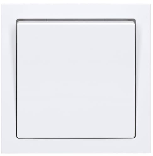 Busch-Jaeger future® linear Komplett-Set: 2000/6 US Wechselschalter Einsatz + 1786-84 Wippe + 1721-84 Abdeckrahmen 1-fach, studioweiß 55x55 mm