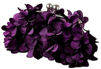 Blumen-Partytasche, Brauttasche, Kleidertasche, Clutch, modische Tasche, Cheongsam-Handtasche(Lila)