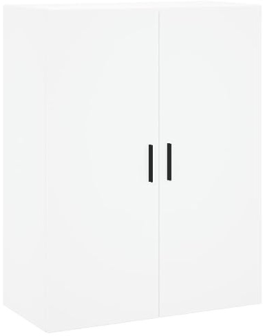 Annlera Hängeschrank Wandschrank aus Holzwerkstoff Küchenschrank Beistellschrank Lagerschrank Schwebeschrank Badschrank Eleganten Design Vielseitiger Organizer Weiß 69,5x34x90 cm