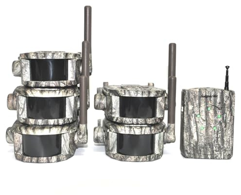 Drahtlose synchronisierte Alarmsystem-Set, wasserdicht 984 Fuß Reichweite Jagd Alarm, PIR Bewegungserkennung Schutz für Haus Garten Türklingel im Freien wilde Camping Sicherheit Alarm WG-SY007P15