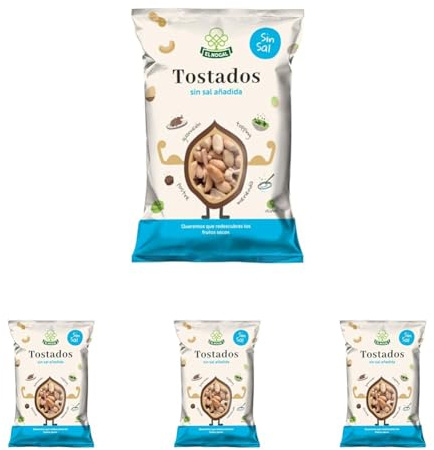 EL NOGAL Frutos Secos Cacahuete Repelado Tostado Sin Sal Bolsa, 130 G (Paquete de 4)