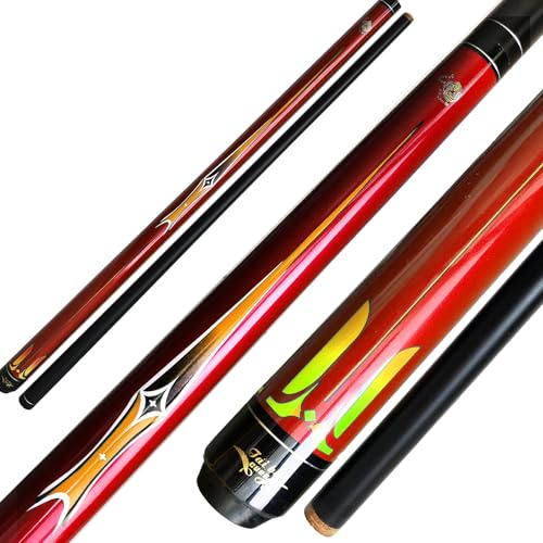 Tai ba cues 2-teiliger Pool-Queuestab, 13 mm Spitze, kurz, 121,9 cm, Junior-Kinderqueue, Hartholz, kanadischer Ahorn, professioneller Billard-Queue, 515 g, Pool-Stick (wählbar), Blau, Schwarz, Grün,
