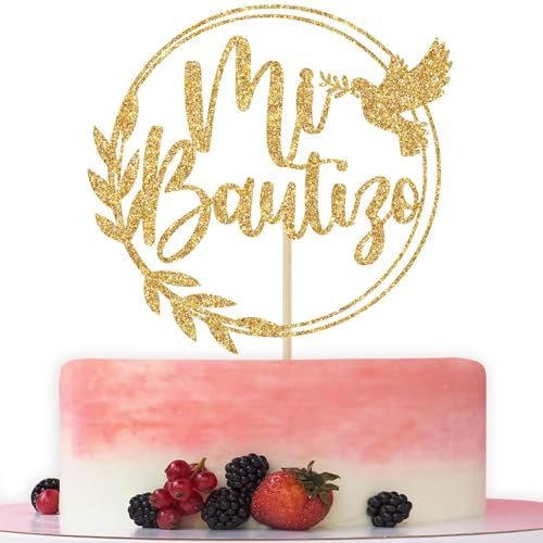 Decoracion Tarta Comunion, Topper mi Primera Comunion, Decoracion Tarta Bautizo, Cake Topper Comunion, para la Decoracion de Bautizos, Primeras Comuniones, Cumpleaños (A)