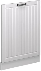 Vicco Façade de Lave-Vaisselle Fame-Line, Blanc Campagne, 60cm | Façade en MDF · Sans plan de travail · Adapté à la façade de cuisine · Poignées en métal · Intégration facile