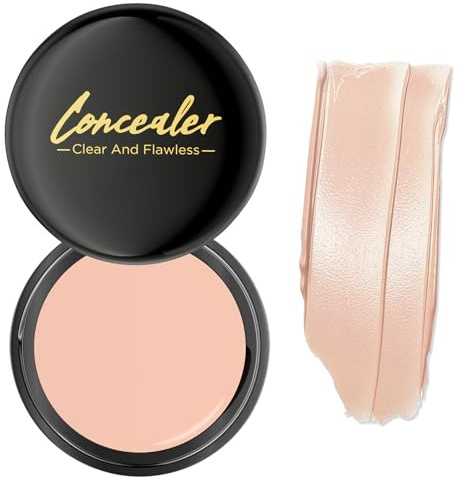 Cream Concealer Full Coverage - Soft Matte Under Eye Concealer - Light Colour Corrector for Dark Circles - Waterproof Concealer Foundation for Mature Skin Spot Redness Tattoo Cover Up