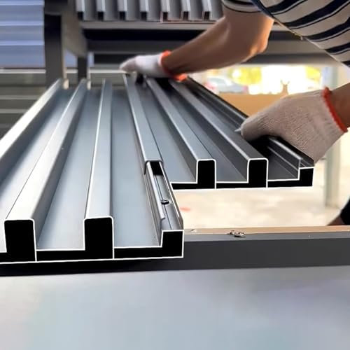 Lamiere per Copertura Tetti Lastre per Coperture Metalliche Lunghe da 2,6 a 6,6 Piedi, Pannelli di Rivestimento per Tetti Isolati in Alluminio Ispessito, Coperture Impermeabili per Carport, Stalle e P