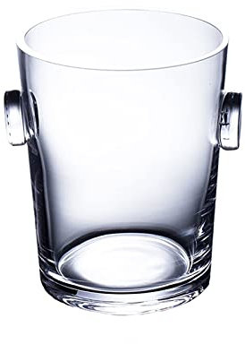 YNIYUJKL Seau À Glace en Cristal Translucide 1900 ML pour Restaurant, Seau À Vin, Seau À Champagne, Pot De Fleurs De Bureau, Rangement De Cuisine, Seau À Glace en Verre,