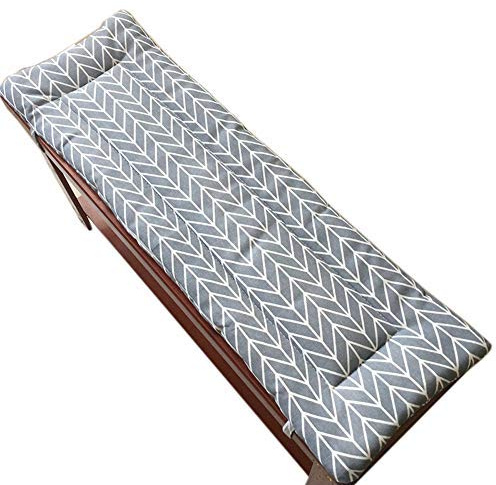 Outdoor/Indoor Beer Bench Cushion & Comfortable Seat Pad for Biergarten 87x28cm Gray Padded Bankauflage with Elastic Straps Perfect for Parties & Gatherings