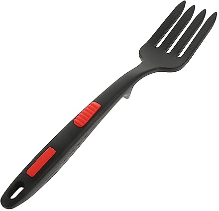 Forchetta in Silicone Nera Multiuso per Cucina e Tavola | Adatta a Hotel e Cucine, Pratica e Sicura, Bordi Lisci e Arrotondati, Colore Nero