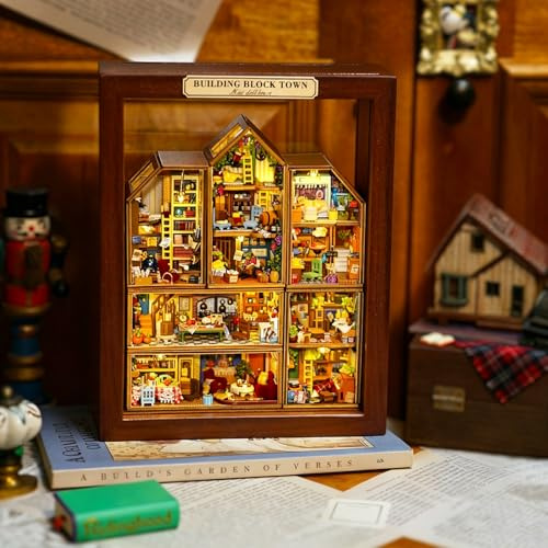 CUTEROOM DIY Miniaturhaus-Bausatz, Mini-Haus-Bausatz für Erwachsene zum Bauen, Puppenhaus-Bausatz aus Holz mit Möbeln, Weihnachts- und Geburtstagsgeschenke