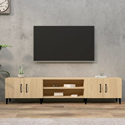 RMIHSJG TV-Schrank Sonoma-Eiche Fernseher kommode HiFi Rack Konsolentisch mit Schubladen Couchtisch 180x31,5x40 cm Holzwerkstoff