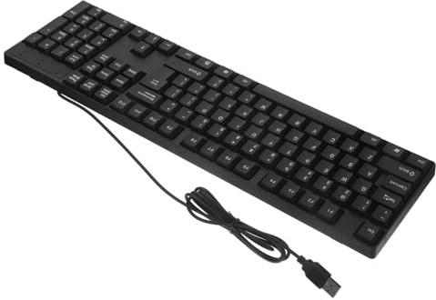 TOYZFRIENDY Wired USB Keyboard Compact and Comfortable Office Keyboard for Desktop Computer with 104 Keys Black Colour Plug and Play Design, Abs Material for Work and Gaming