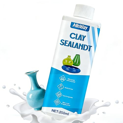 Allisway Sellador Cerámica, Sellado y Reparación de Cerámica, 250ml | Resistente al agua, Puede Utilizarse para Sellar Arcilla, Terracota y Hormigón