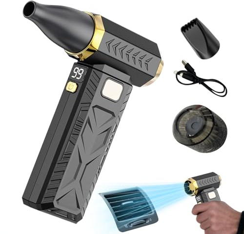 kdkskss Souffleur Air Comprimé, Souffleur PC, Dépoussiérants Puissants Électrique, Air Comprimés Duster, Dépoussiéreur d'air Rechargeable USB Portatif, Comprimé Nettoyage Ordinateur Clavier Duster