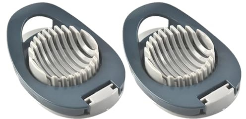 Cortador de huevos manual, 2 cortahuevos multifuncional con alambre de acero inoxidable, separador de huevos para huevos redondos y ovalados, utensilio de cocina para cortar huevos y frutas tiernas
