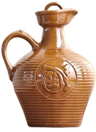 ULTECHNOVO Pot à Vin en Céramique Poignée Style Ancien, Capacité 500 Ml, Bouilloire à Vin Domestique Multifonctionnelle, Accessoire Maison, Récipient pour Liqueur Traditionnel