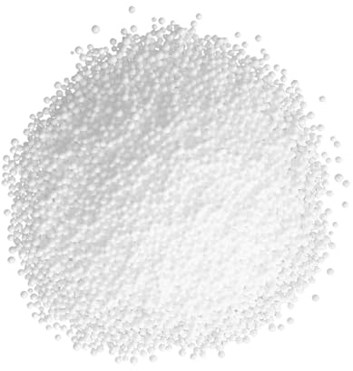 Lurrose Perline di Polistirene Bianche Mini da 3-5 Mm, Palline di Schiuma Tonde per Riempimento Pouf Sacco e Giocattoli, Supporto e Morbidezza Facile Processo di Ricarica