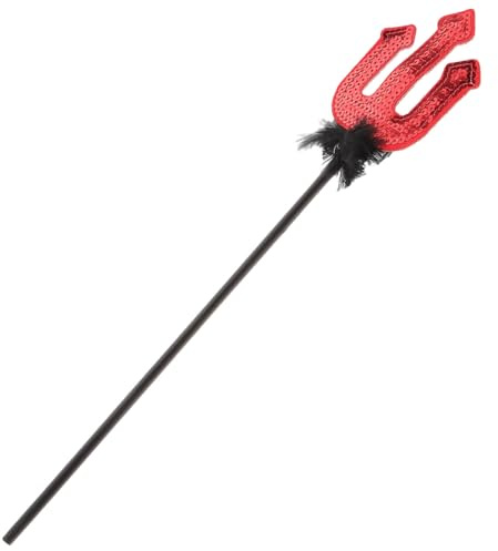ibasenice Fourche de Diable Rouge Légère en Plastique, Accessoire de Costume Halloween Impressionnant, Résistant la Déformation Cassures, pour Fêtes Costumées
