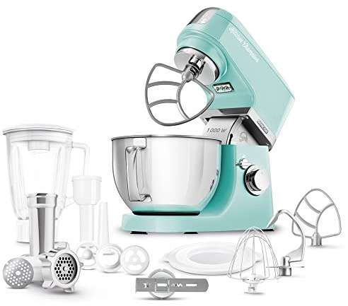 Sencor STM 635, Robot da Cucina, impastatrice planetaria, 1000W, 7 velocità, frullatore da 1,5 Litri, Ciotola in Acciaio Inox da 4,5 Litri con paraschizzi Cucina, 6 Anni di Garanzia Motore (VERDE)