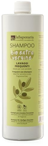 La Saponaria | Shampoo Bio Extravergine: shampoo neutro e delicato, ideale per lavaggi frequenti e cute sensibile. Formula naturale e ultra-morbida. (1000ml)