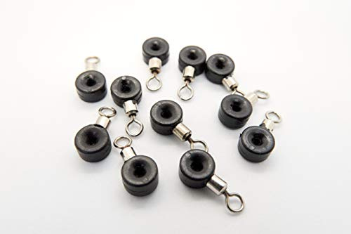Power Cast Polea giratoria, polea giratoria de bolas (negro) (25)