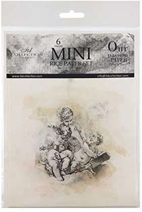 ITD Collection Mini juego creativo de 14,8 x 14,8 cm (6 hojas), papel de arroz decoupage para scrapbooking y manualidades, multicolor (RSM010)