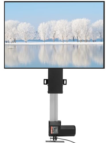 VEVOR Support TV Télévisions 26 à 50 pouces Pied TV Universel Téléviseur LCD/LED/Plasma Incurvés Hauteur Réglable 94,5-164,5 cm Charge Maximal 60 kg Moteur 1000N pour Soulever Abaisser TV 48,5x97,4 cm