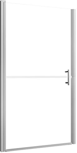 vidaXL Duschtür Spritzfest Nischentür Pendeltür Duschkabine Schwingtür Duschabtrennung Dusche Badezimmer Hartglas 100x178cm Aluminium Edelstahl