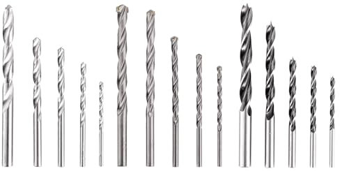 Einhell - Set di 15 punte per trapano a percussione, con 5 punte per legno, 5 punte per trapano HM per calcestruzzo, 5 punte HSS per acciaio)