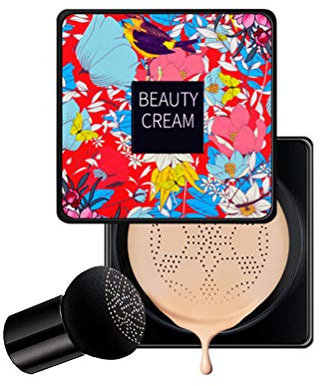 J-ouuo Mushroom Head Air Cushion Foundation, Corrector Hidratante Crema CC Crema BB Crema Iluminadora Base de Maquillaje Base de Maquillaje Líquido Duradero