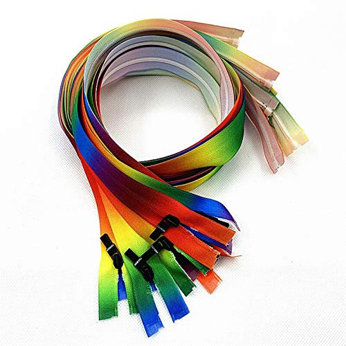 Pilang zxxin-Reißverschluss 20 stücke 3# offene Ende 20-70 cm Farbiger Nylon reißverschluss, maßgefäß, etablierender Handwerk, (8-27,5 cm), Zubehör Handwerk (Length : 20cm, Size : 20pcs)
